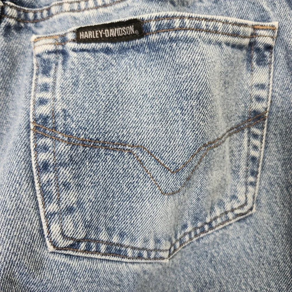 Harley-Davidson Levi's 505 Straight Jeans 31x26 Vintage 90s‎ Mens Womens Crop